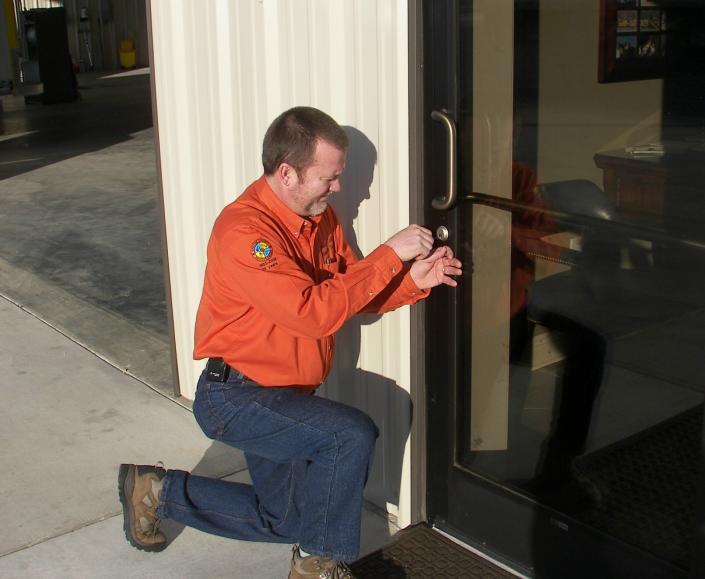 Davenport's Locksmith & Roadside Service can change the locks on your business. 